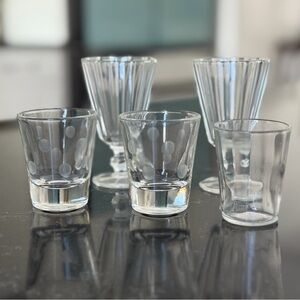 Vintage Cordial and Shot Glasses (5)